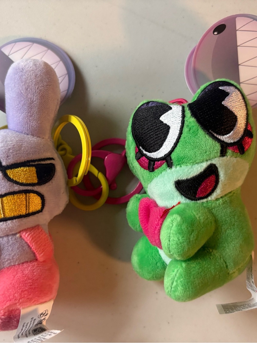 The Amazing Digital Circus Jax & Ribbit Magnet Plush Keychain Set